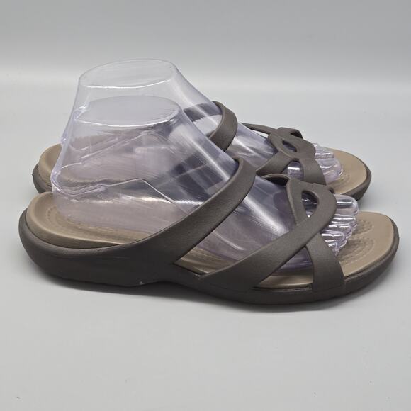 Crocs Meleen Twist Sandal Brown/ Taupe Sail Comfort Slip On Women's Size 9 - Picture 5 of 11